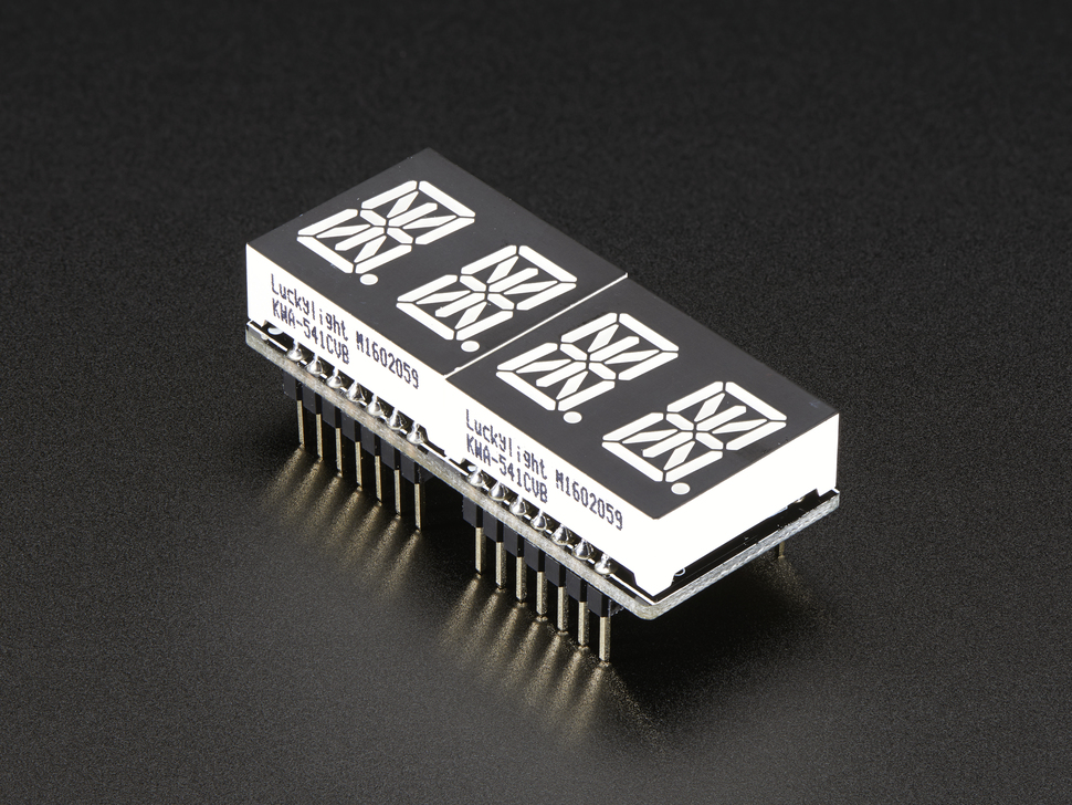 Adafruit 0.54" Quad Alphanumeric FeatherWing Display - Red
