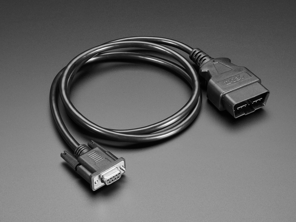 OBD Plug (16-pin) to DE-9 (DB-9) Socket Adapter Cable