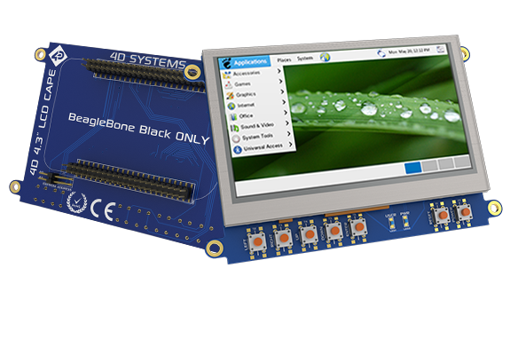 4.3" LCD Cape for BeagleBone Black - Touch display