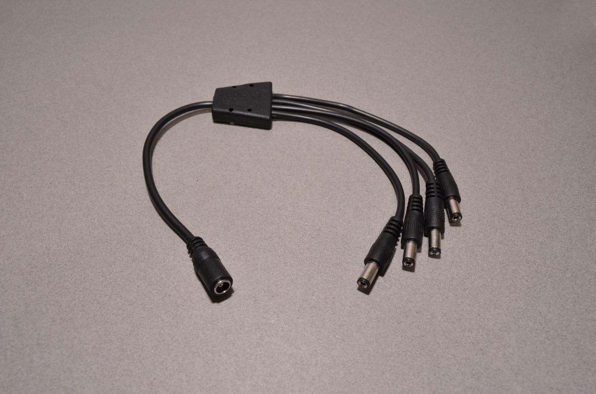 4-Way 2.1mm DC Barrel Jack Splitter