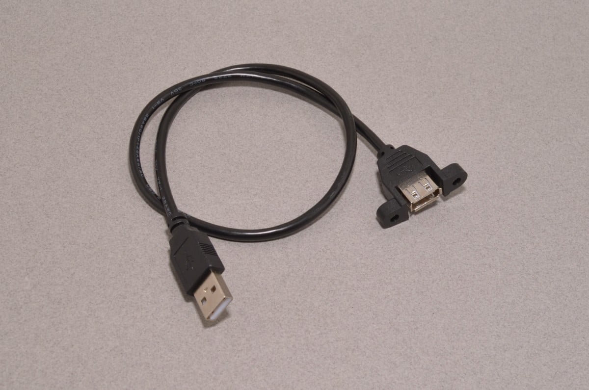 Panel Mount USB Cable (A-A)
