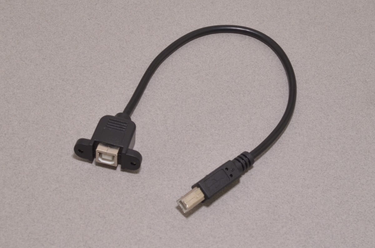 Panel Mount USB Cable (B Male - B Female)
