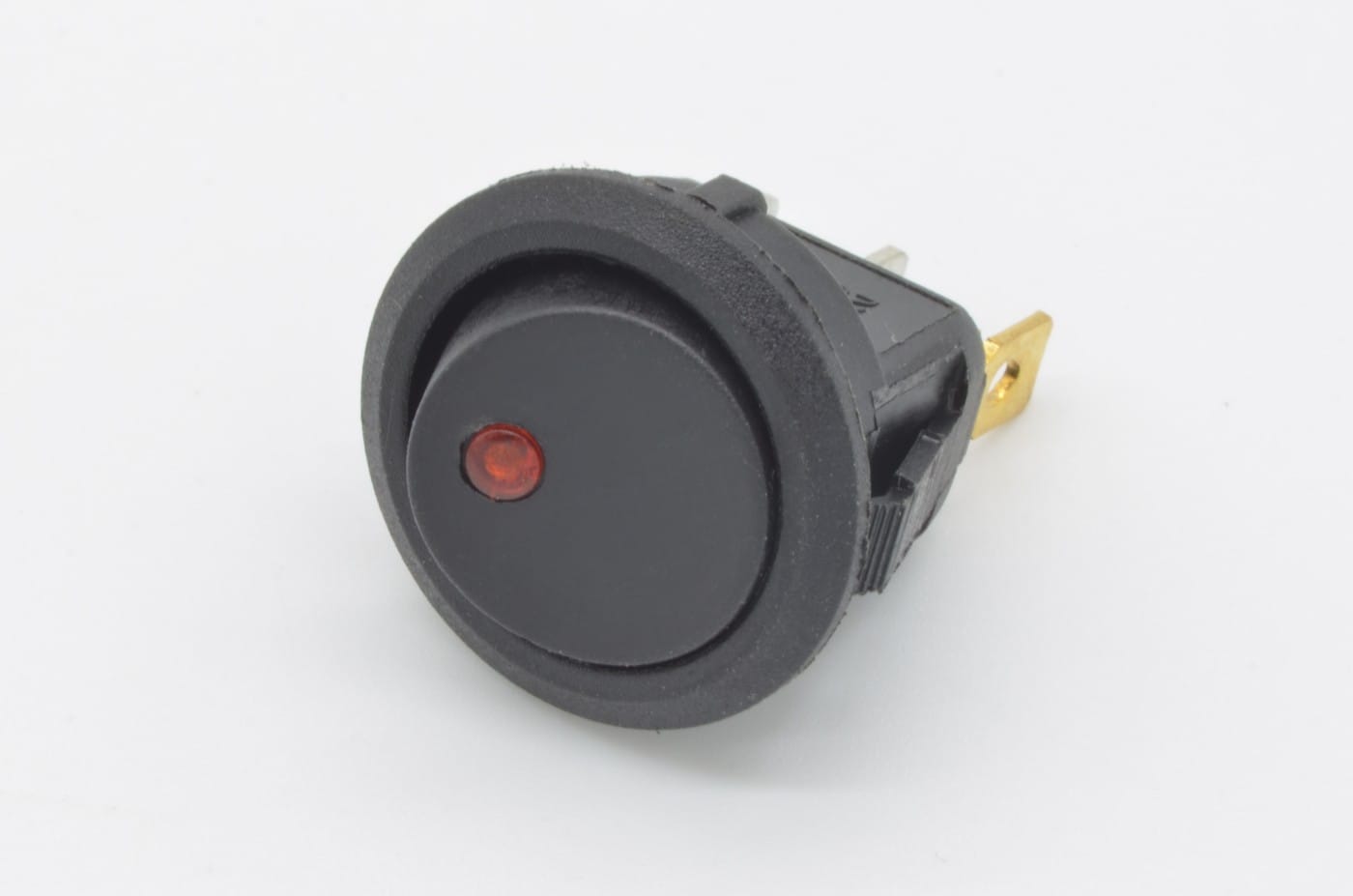 Round Rocker Switch - Red LED