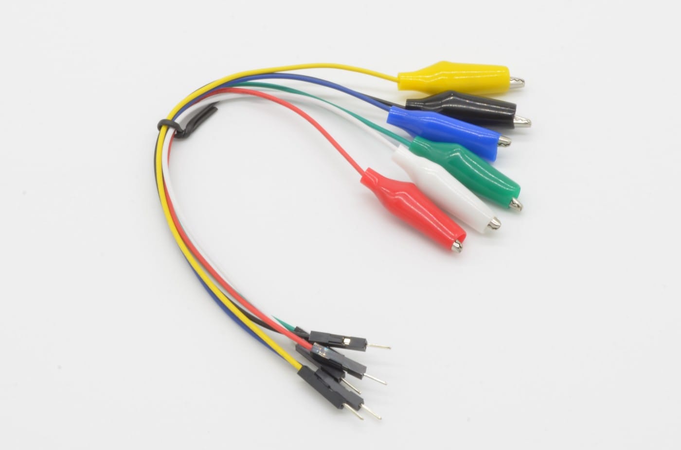 Alligator Clip to Male Jumper Wire - 6 Pack