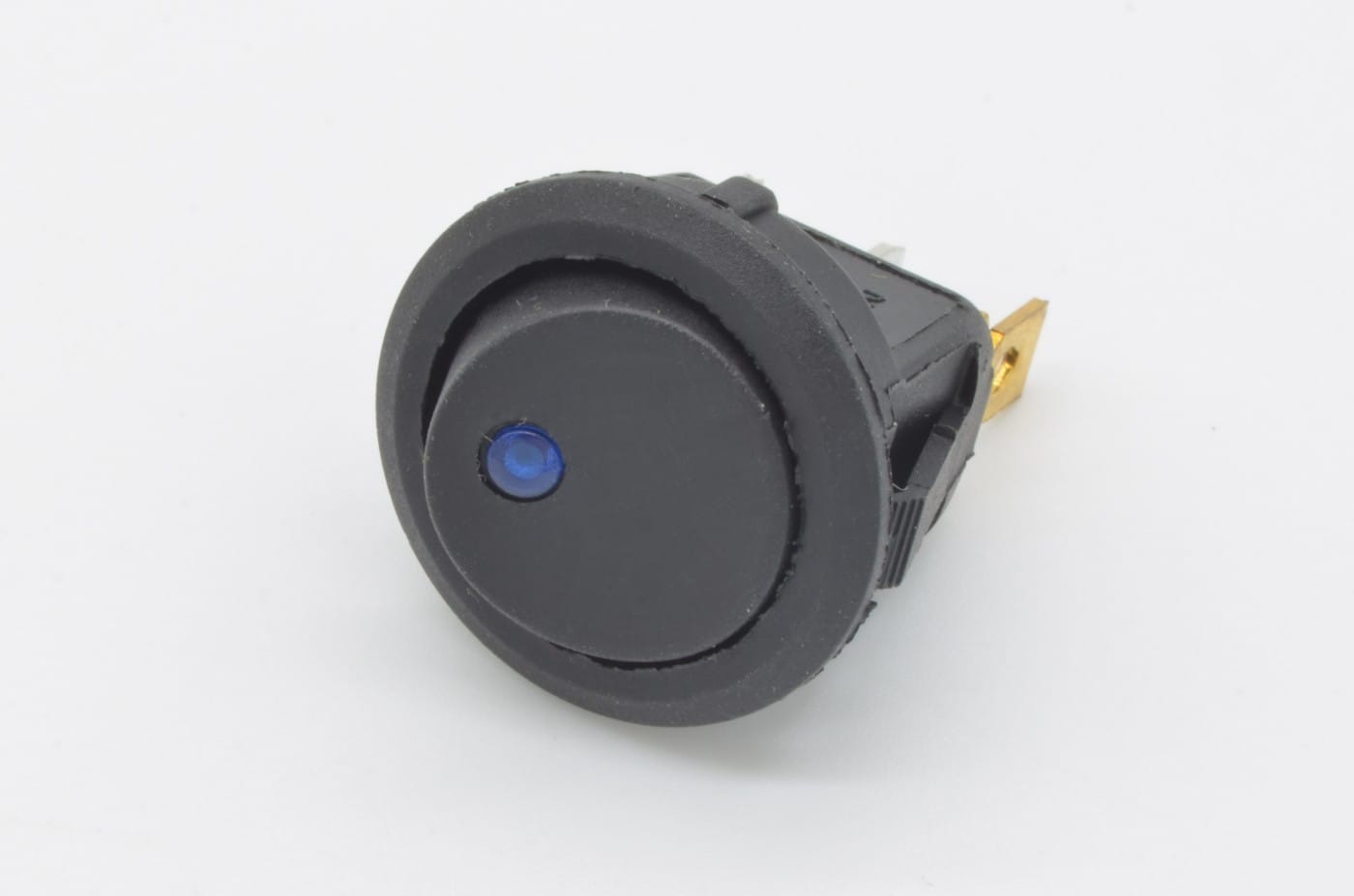 Round Rocker Switch - Blue LED