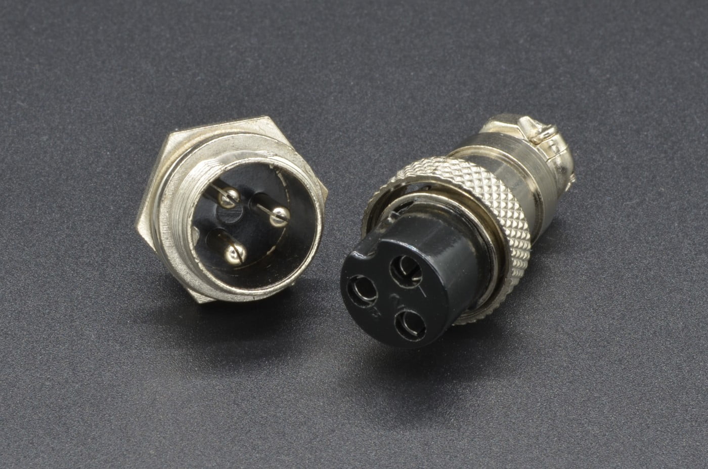 3 Pin Chassis Connector - Panel Mount