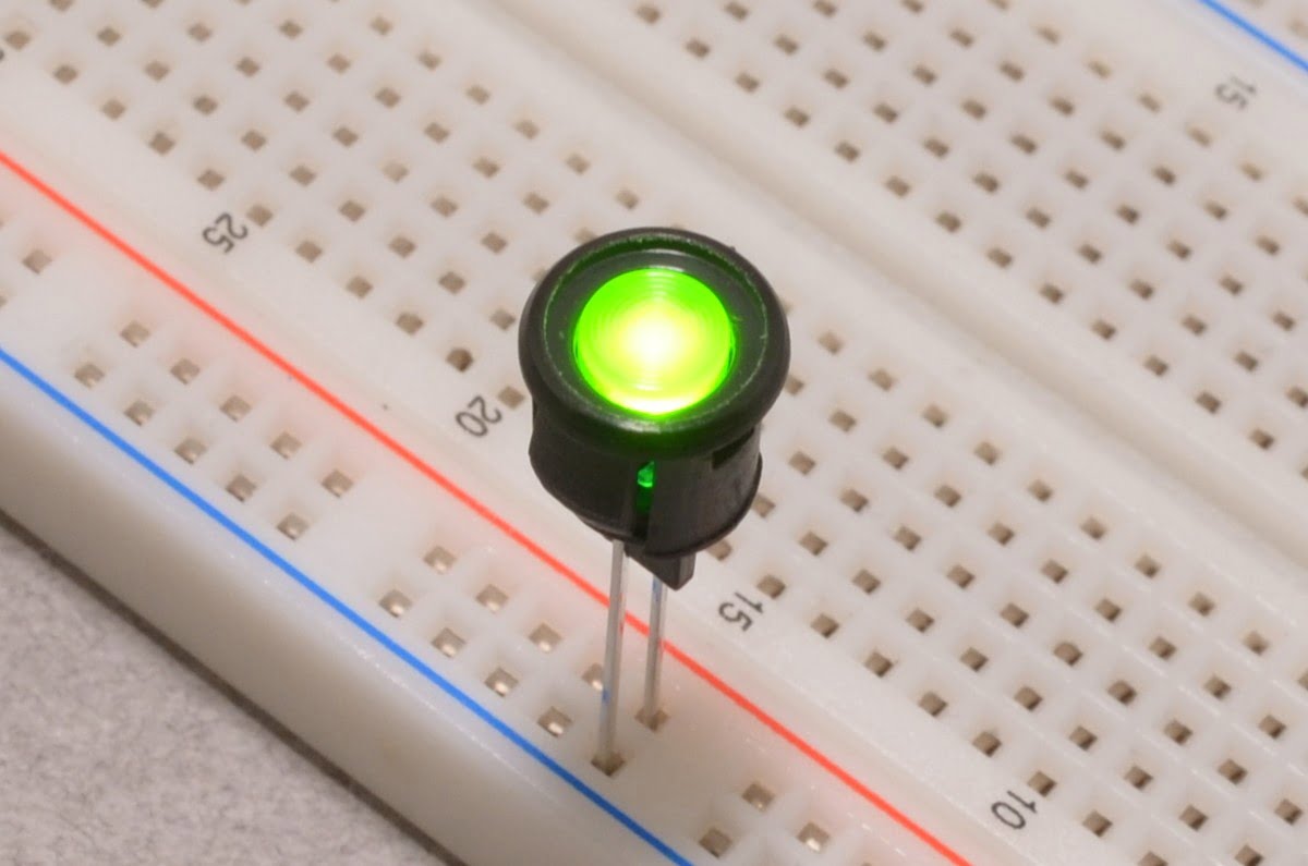 5mm Panel Mount LED - Green