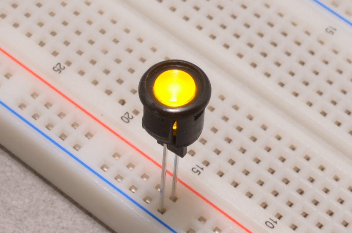 5mm Panel Mount LED - Yellow