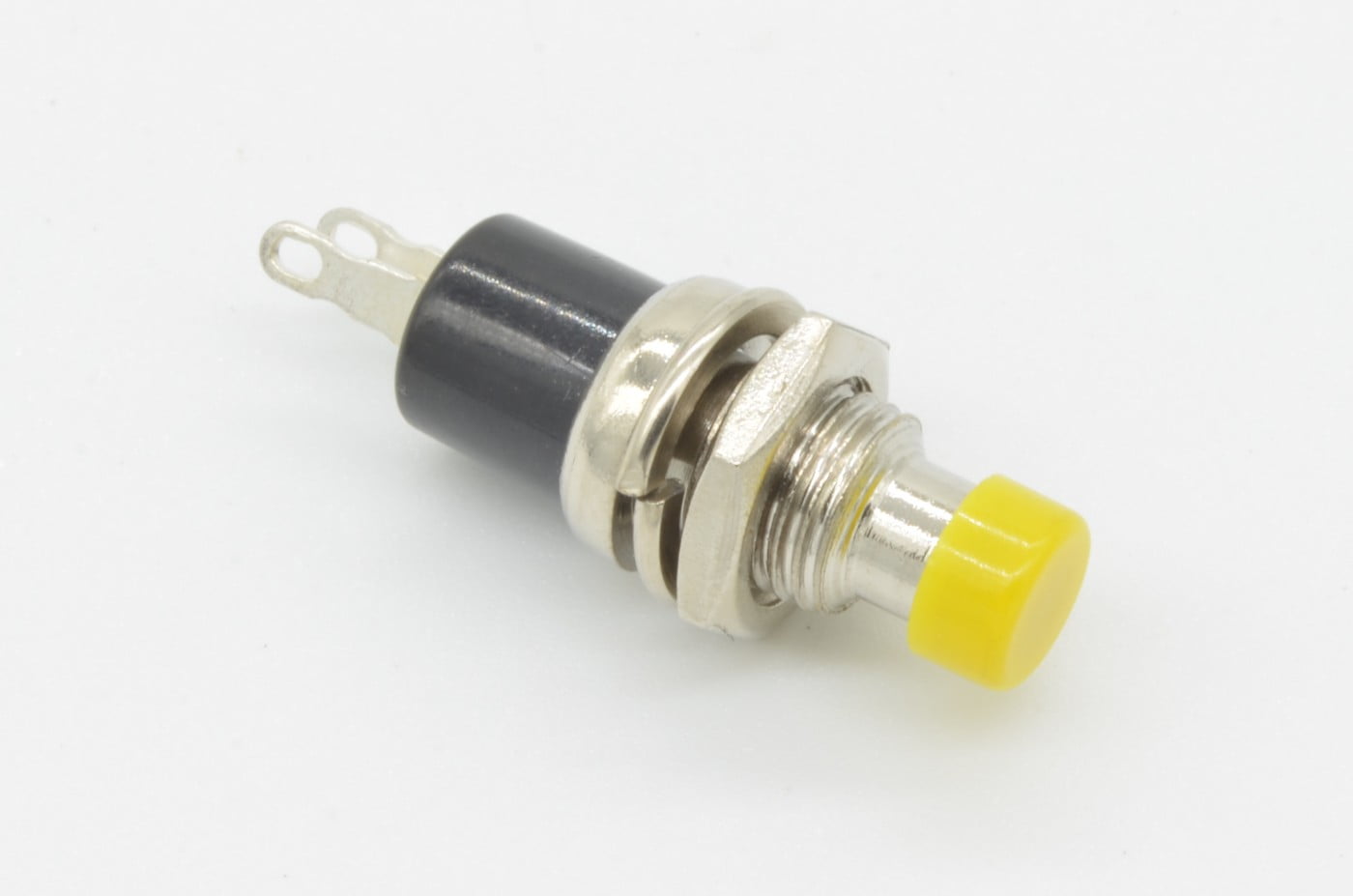 Panel Mount Mini Pushbutton - Yellow