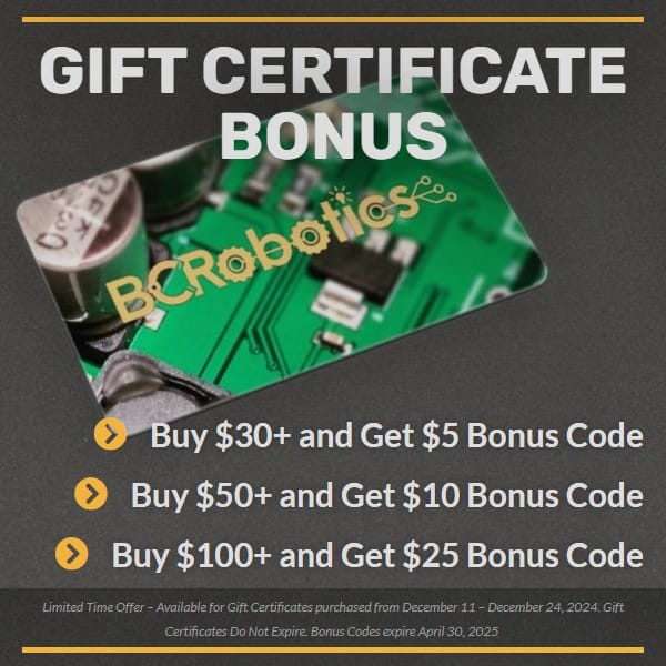 BC Robotics $5 Bonus Code