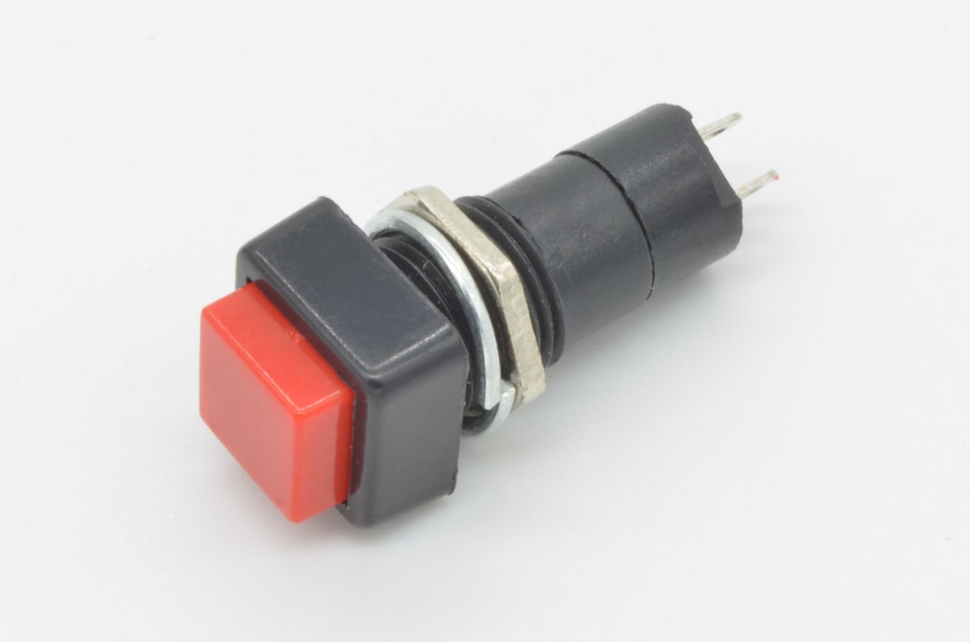 Square Panel Mount Momentary Pushbutton - Red