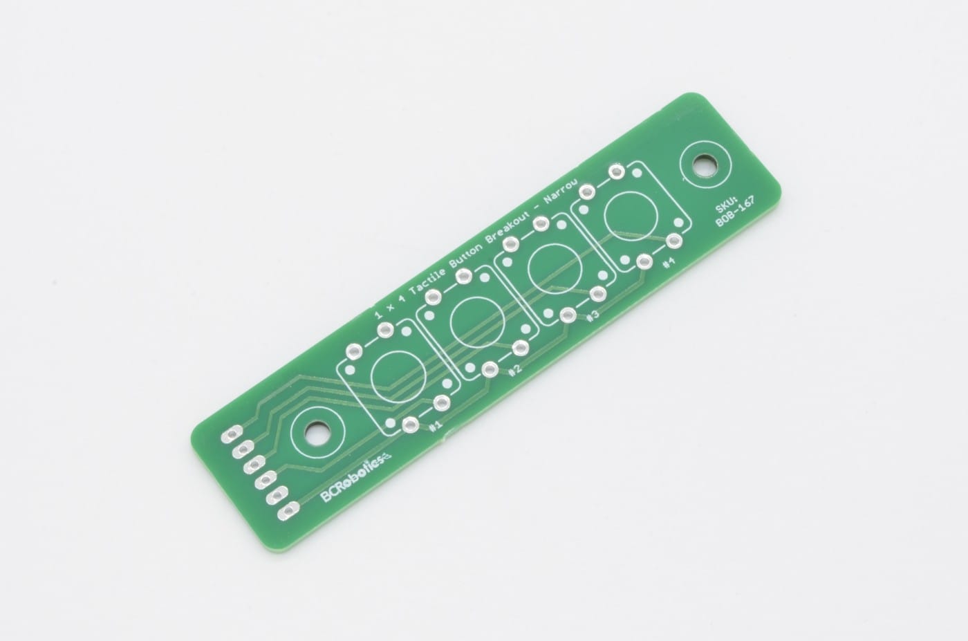 1 x 4 Tactile Button Breakout - Narrow