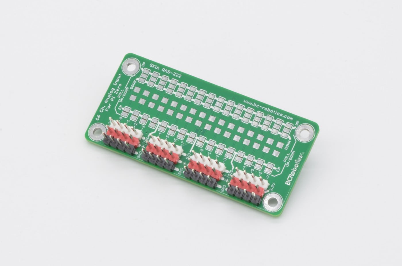 16 Channel Analog Input HAT - ADC For Raspberry Pi Zero – Assembled