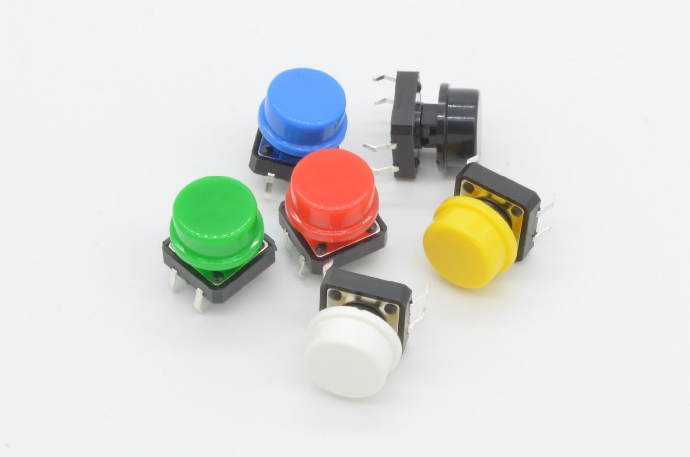 Multicolour Buttons - 6 Pack