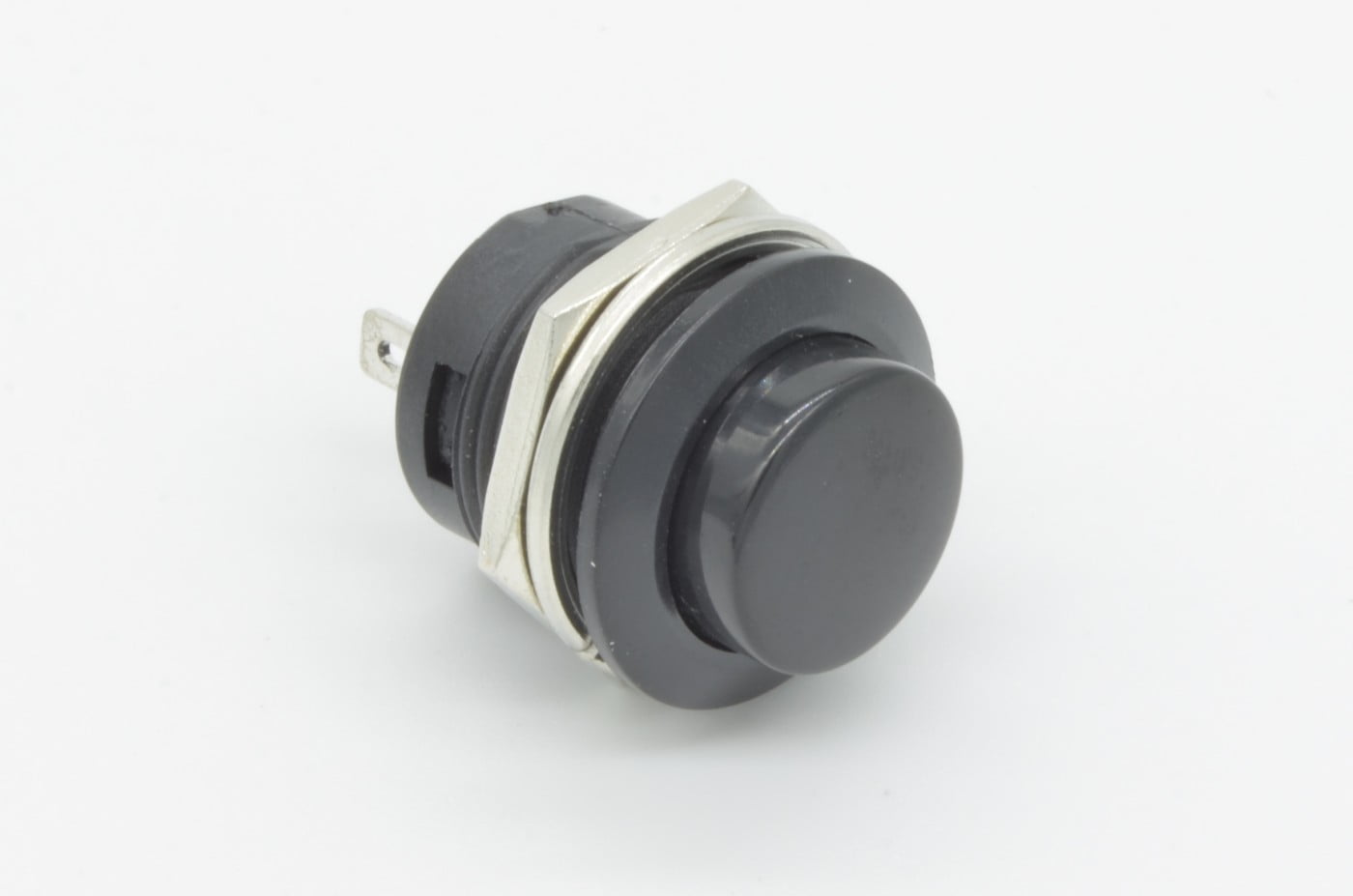 Panel Mount Momentary Pushbutton - Black