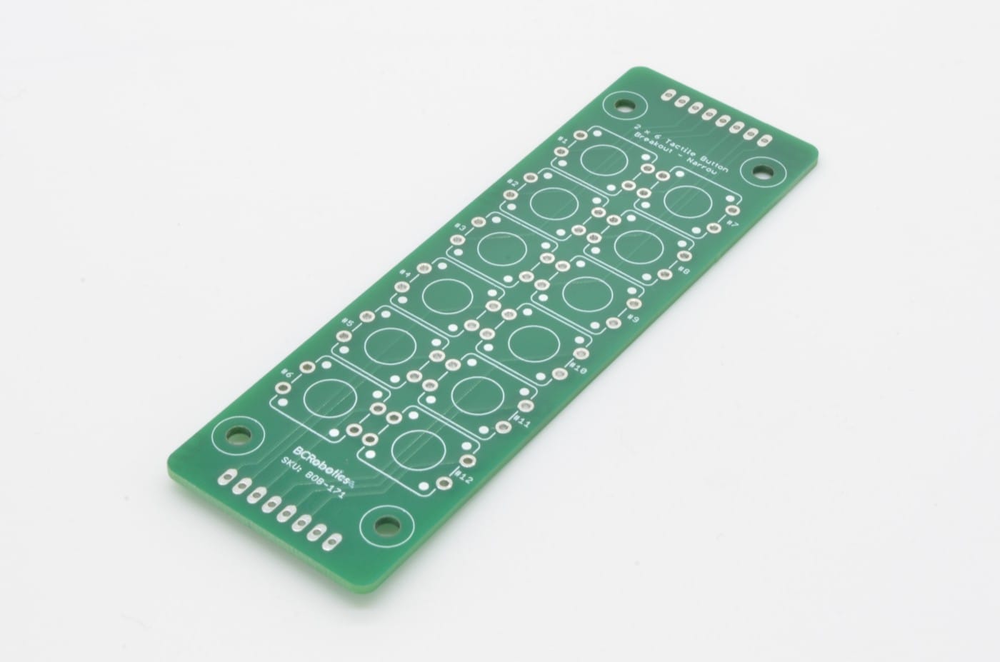 2 x 6 Tactile Button Breakout - Narrow