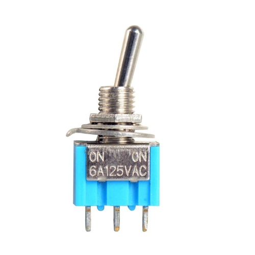 Switch Palanca 6A/125V 3A/250V 1 Polo, 2 Tiros, 2 Posiciones Enclave (ON-ON) Mini