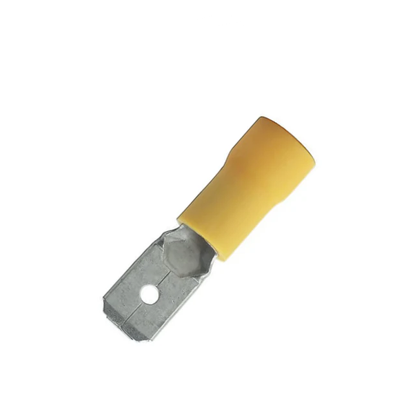 Terminal Eléctrica Faston Macho 1/4" para Cable 12-10 AWG con Forro