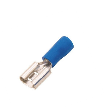 Terminal Eléctrica Faston Hembra 1/4" para Cable 16-14 AWG con Forro