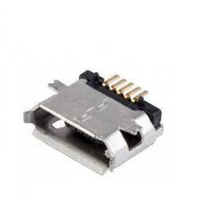 Conector USB Jack Micro USB-B 5 Pines para Chasis Ángulo Recto