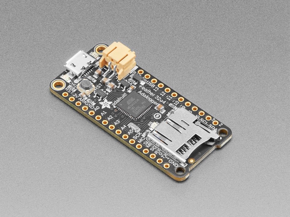 Adafruit Feather 32u4 Adalogger - ATmega32u4 with SD Card
