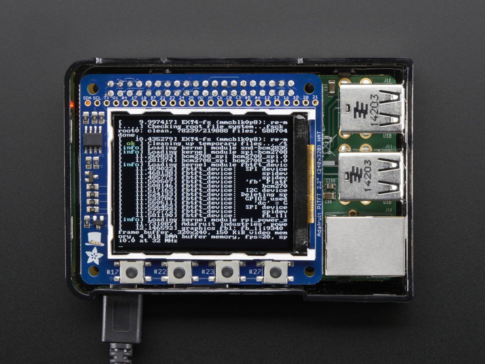 Adafruit PiTFT 2.2" Mini Kit 320x240 No-Touch - 2315