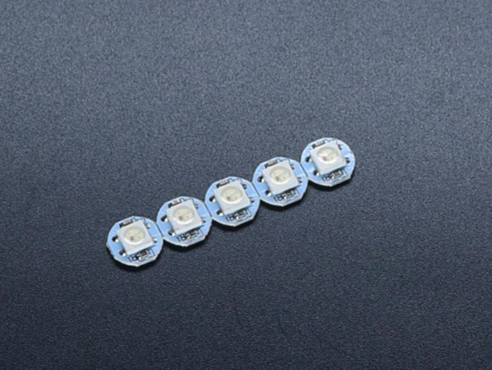Cascadable WS2812 RGB LED 5pcs - Standalone Modules