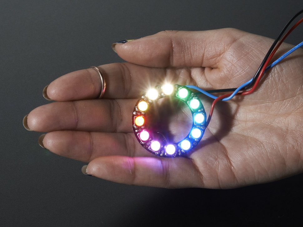 Adafruit NeoPixel Ring 12x 5050 RGBW Natural White - 2852