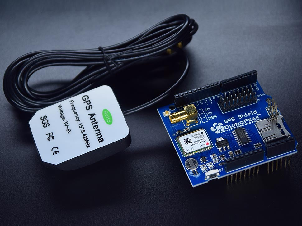 NEO-6M GPS Shield w/ MicroSD - Arduino GPS Logger