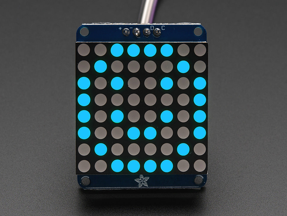 Adafruit 8x8 LED Matrix 1.2" with I2C Backpack - Blue