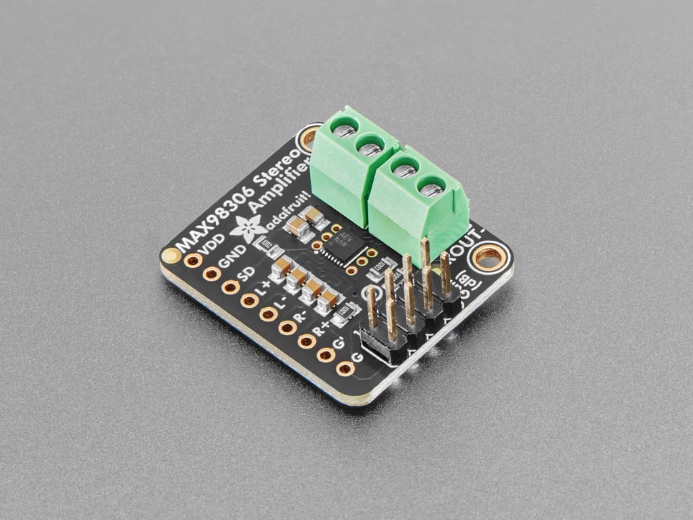 Adafruit MAX98306 Stereo Class-D Audio Amp 3.7W - 987
