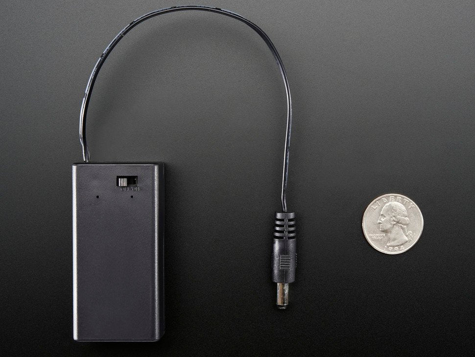 9V Battery Holder w/ Switch + 2.1mm DC Plug