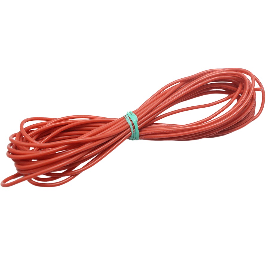 Red 22AWG Flexible Silicone Wire - 200C High-Temp