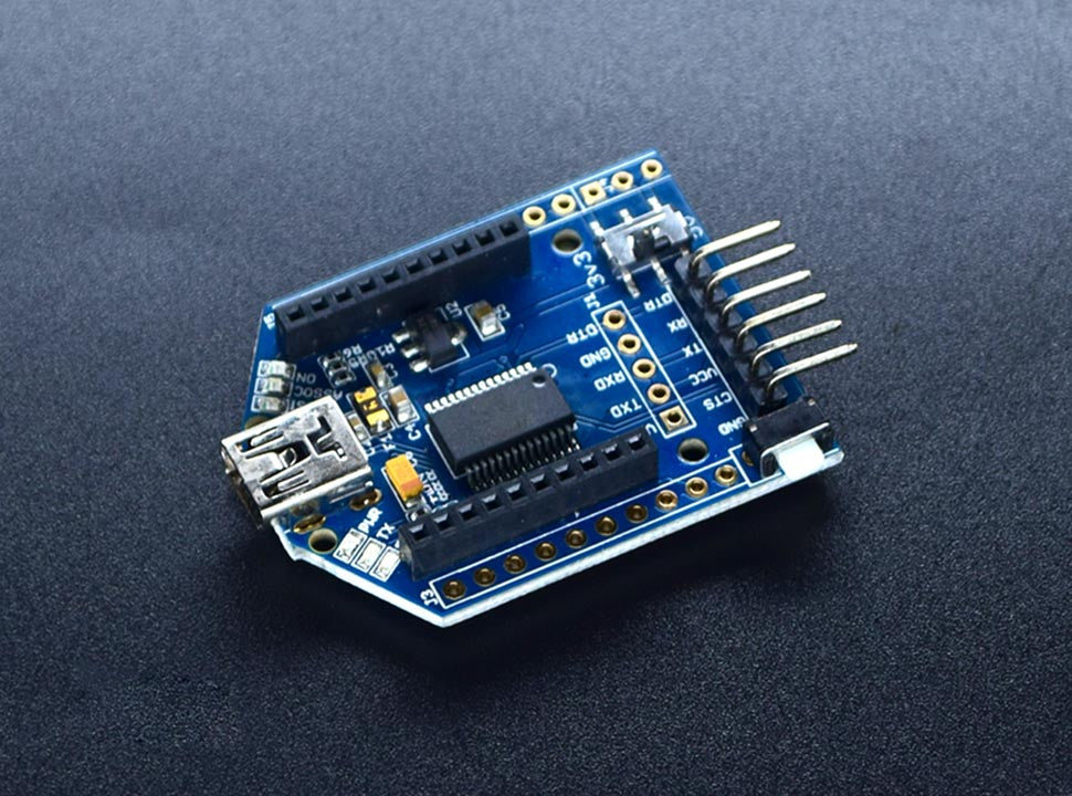 USB Serial Adapter w/ XBee Mount/Rail - Programmer