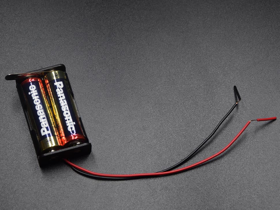 2xAA Battery Holder w/ Switch - 3V Output Lead