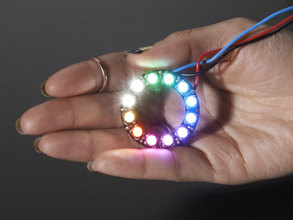 Adafruit NeoPixel Ring 12x 5050 RGBW Cool White - 2853