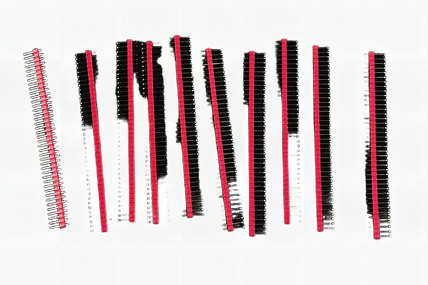 Headers 2.54mm Arduino Male Pin Straight Red 5pcs