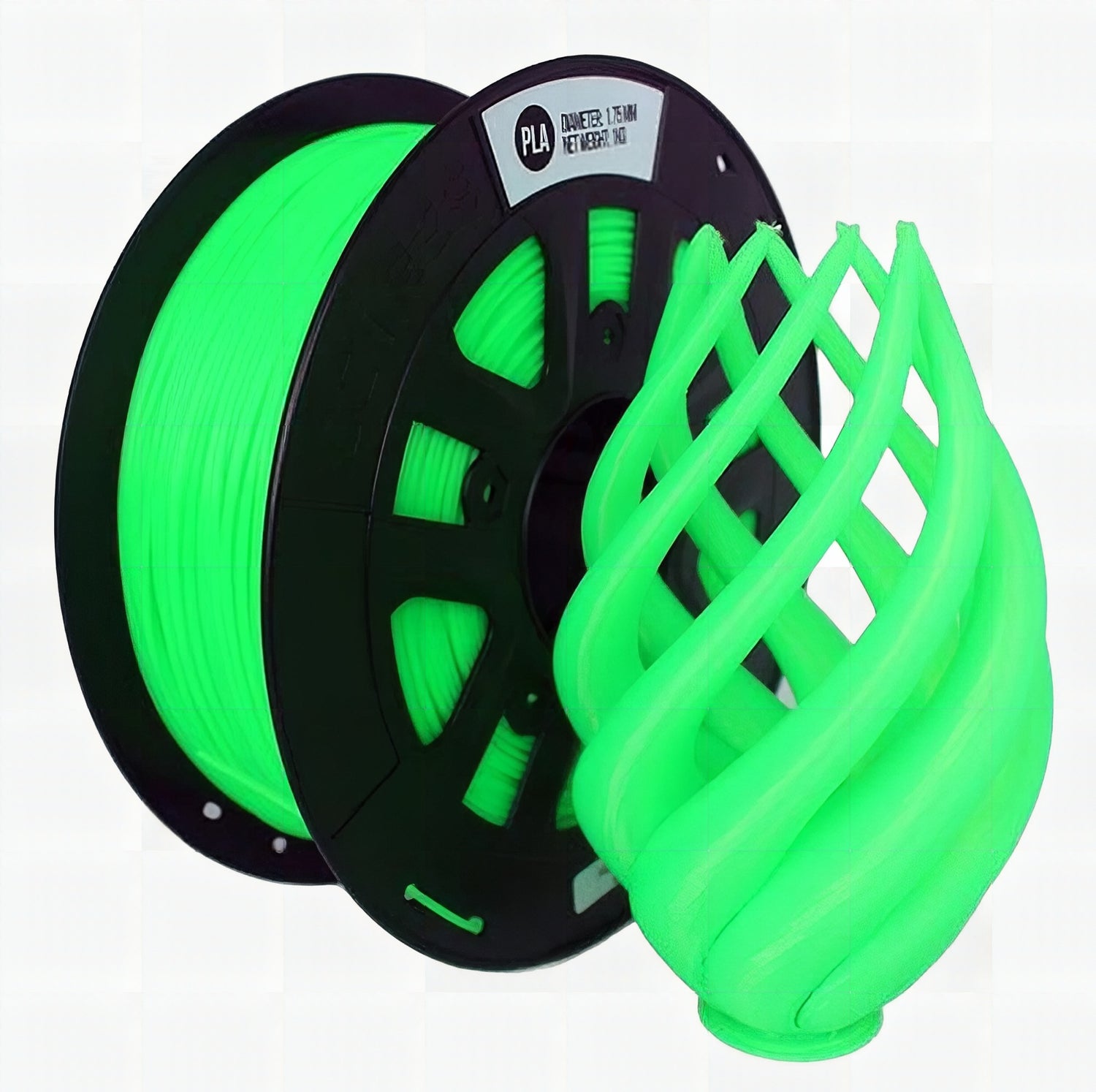 CCTREE PLA 3D Filament 1.75mm Fluorescent Green