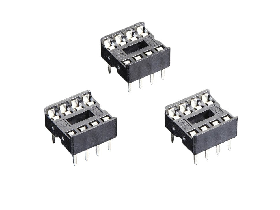 IC Socket 8-Pin 0.3" - DIP-8 3pcs Pack