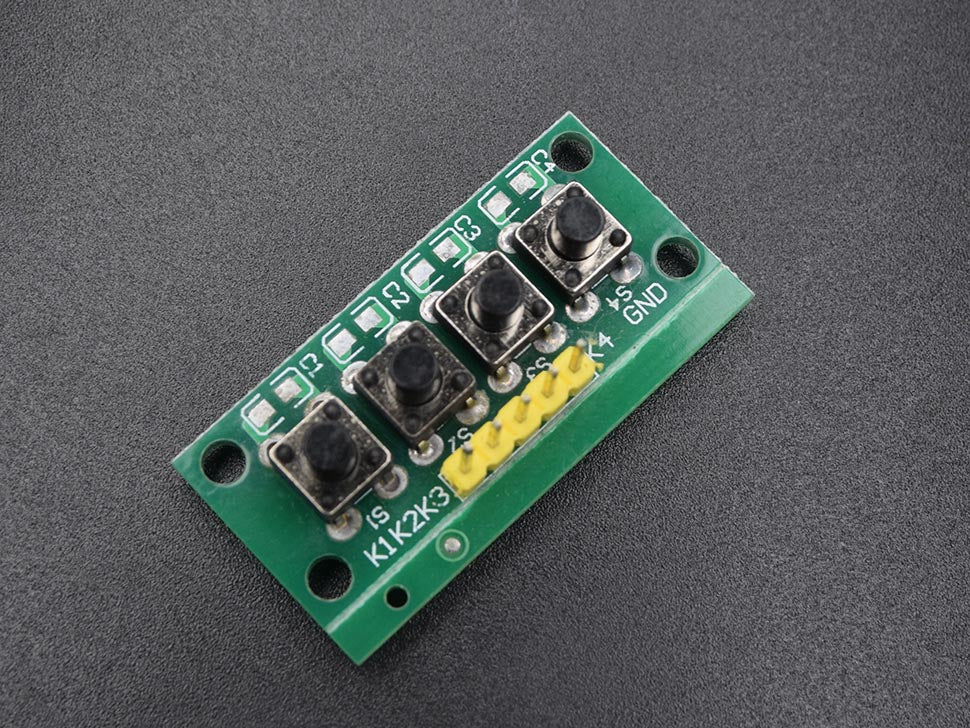 1x4 Independent Button Keypad - 4 Standalone Keys
