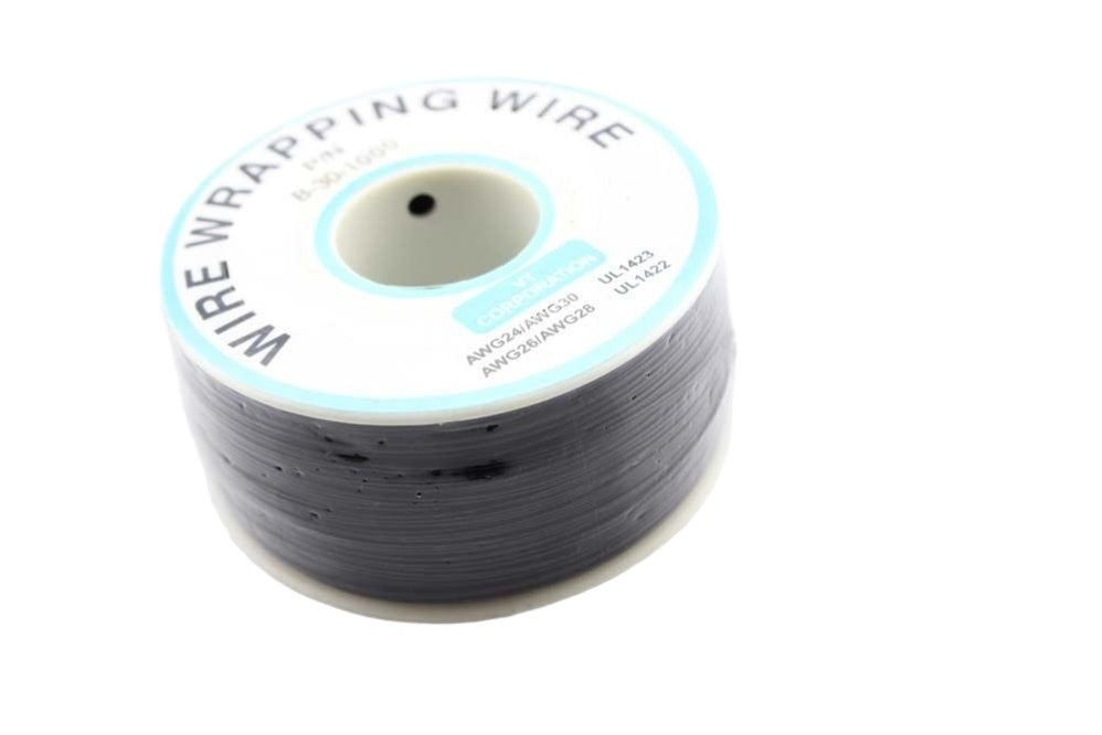 Wrapping Wire 250m 24/30AWG - Black Single Core