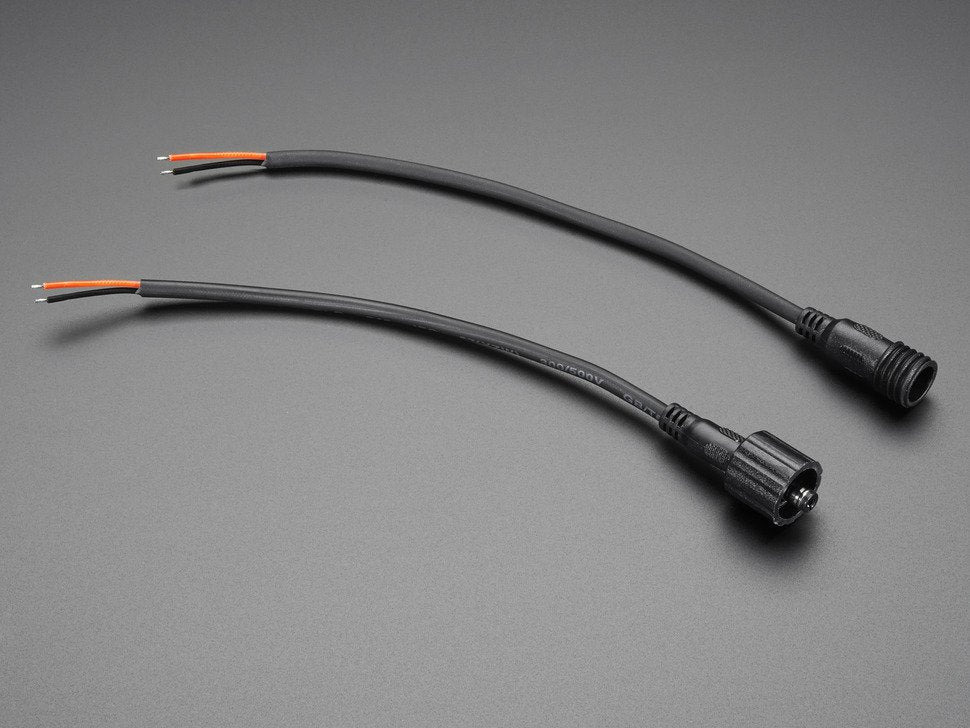 Waterproof DC Power Cable Set 5.5/2.1mm - Outdoor Use