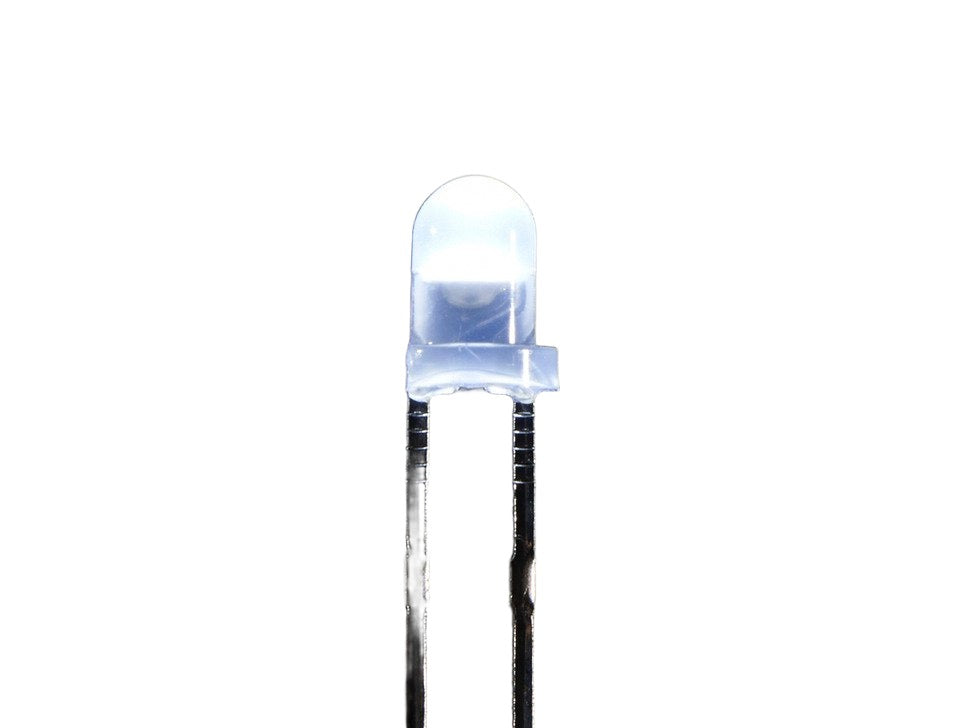 Diffused White 3mm LED 25-Pack - Through-Hole