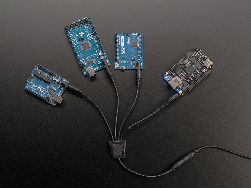 Adafruit DC Barrel 4-Way 2.1mm Splitter Squid - 1352