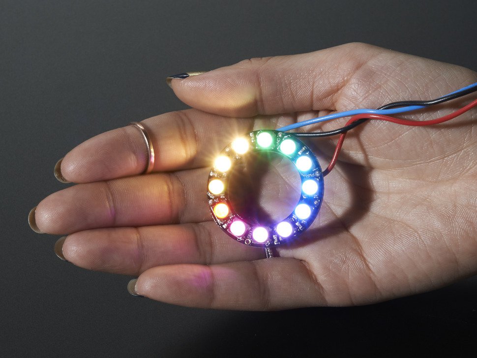 Adafruit NeoPixel Ring 12x 5050 RGBW LEDs - Warm White 3000K