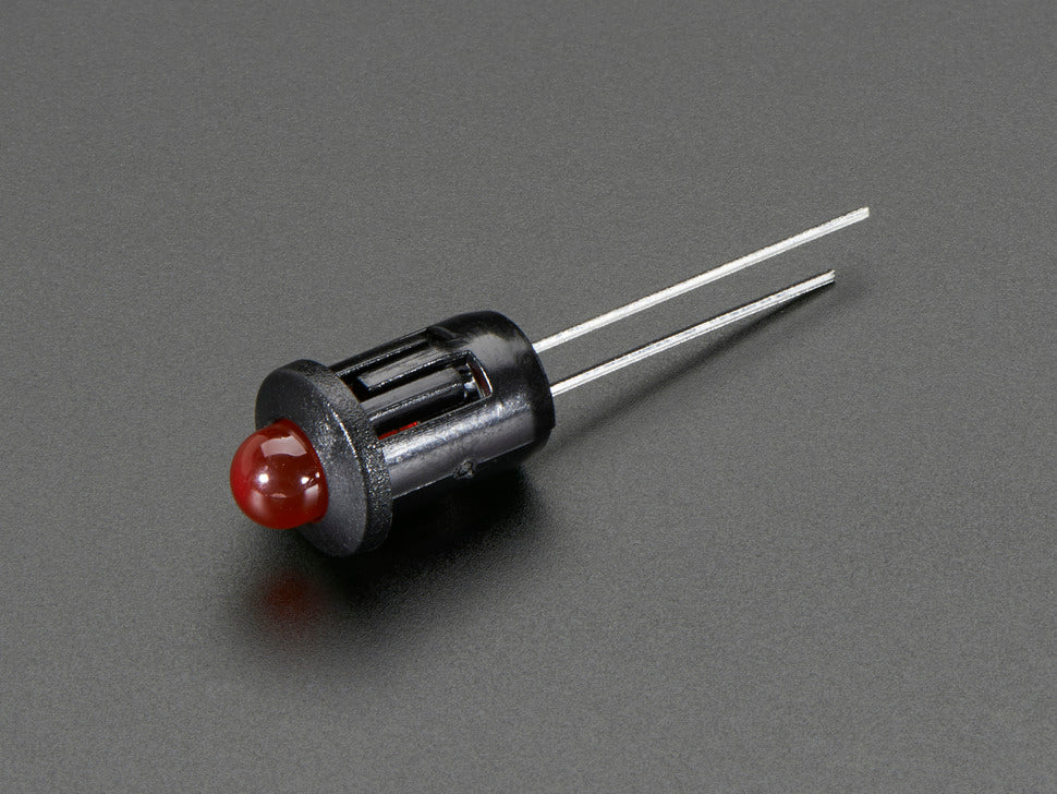 LED Holder 5mm Plastic Bevel - 5pcs Panel Mount