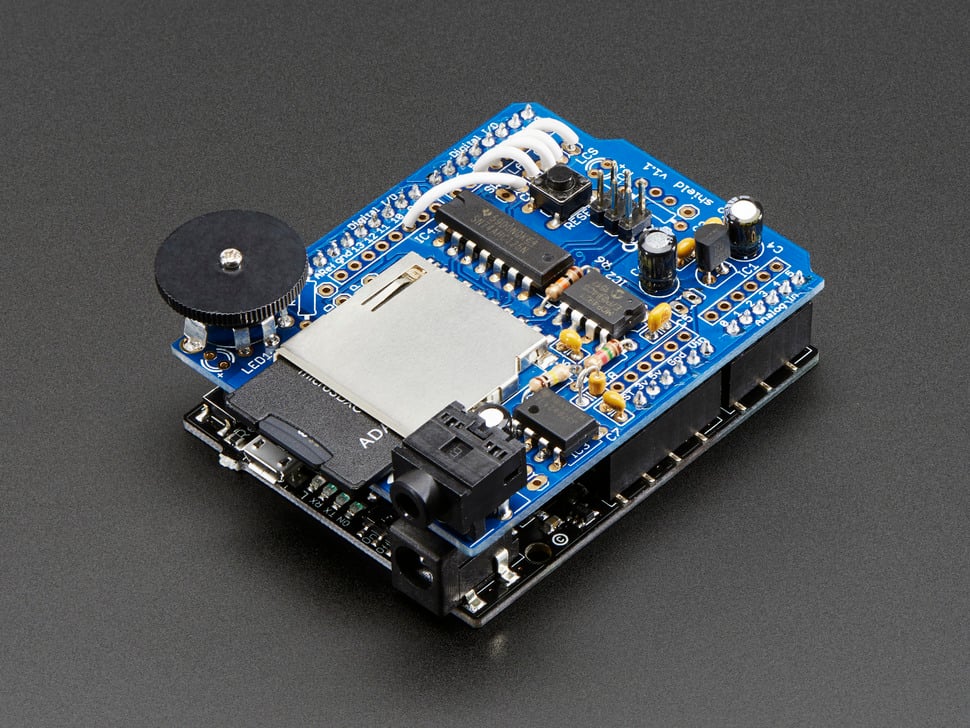 Adafruit Wave Shield v1.1 Kit for Arduino - WAV Audio Player