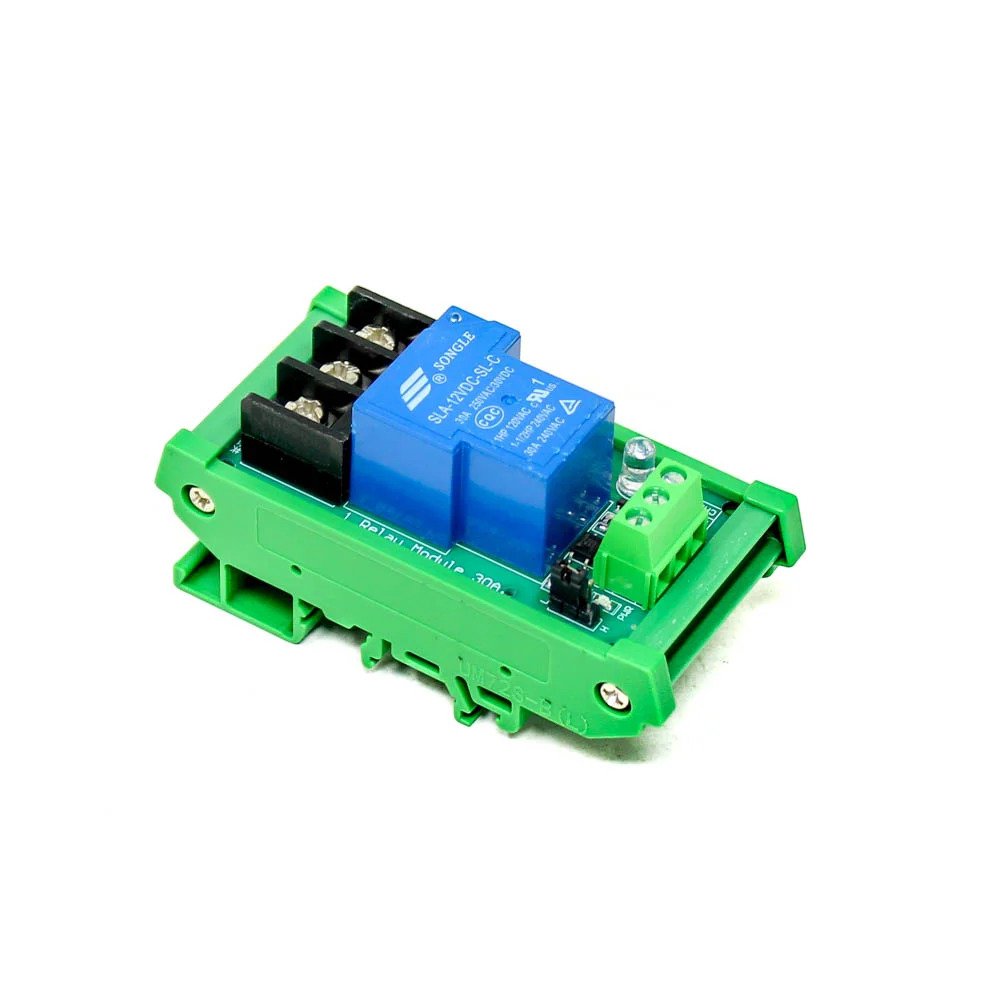 1 Channel Relay Module, 30A 12V Optocoupler Supports（With Guide Rail)