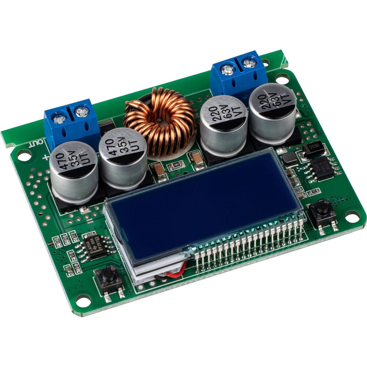 7A DC 60V Adjustable Step-Down Regulator Module LCD Display（With Case）