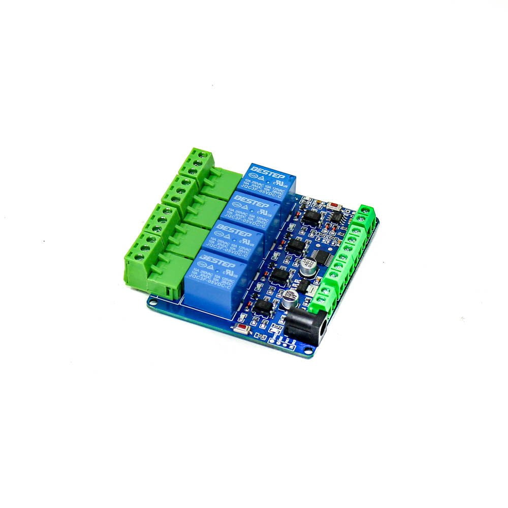 5V Modbus RTU 4, Channels Relay Module Optocoupler RS485 MCU for Arduino